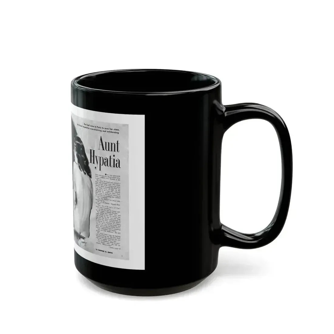 Aunt Hypatia, Adam magazine, May 1959 - Black Coffee Mug - Go Mug Yourself