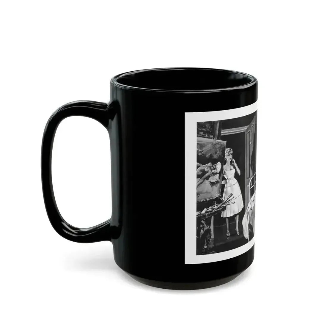 Aunt Hypatia, Adam magazine, May 1959 - Black Coffee Mug - Go Mug Yourself