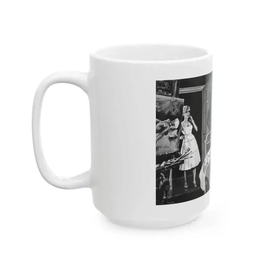 Aunt Hypatia, Adam magazine, May 1959 - White Coffee Mug - Go Mug Yourself