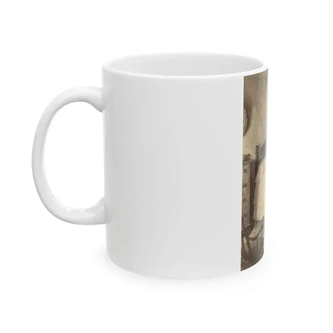 Aunt Sally and the Rats, Adventures of Huckleberry Finn interior illustration, November 20, 1923 - White Coffee Mug - Go Mug Yourself