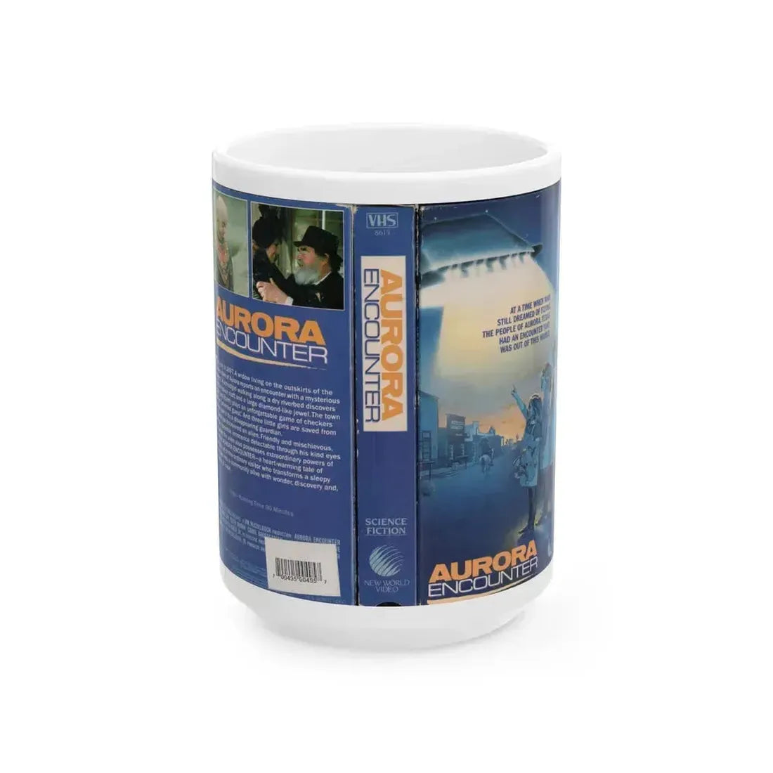 AURORA ENCOUNTER (VHS COVER) - White Coffee Mug 15oz - Go Mug Yourself