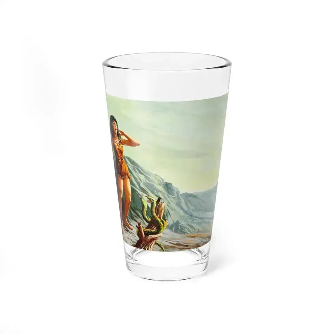 Aurora Prehistoric Scenes, Cro-Magnon Woman, 1971 (Magazine Illustration) Pint Glass 16oz 16oz - Go Mug Yourself