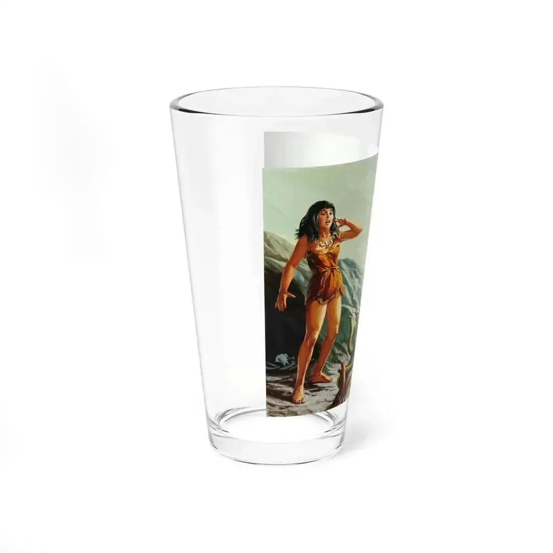 Aurora Prehistoric Scenes, Cro-Magnon Woman, 1971 (Magazine Illustration) Pint Glass 16oz - Go Mug Yourself
