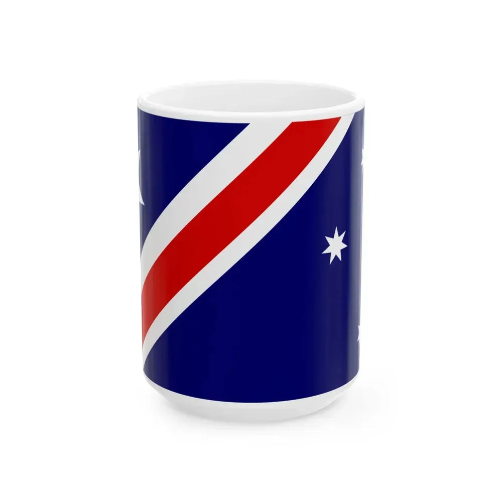 Ausflag - Design 011 (Australia) White Coffee Mug 15oz - Go Mug Yourself