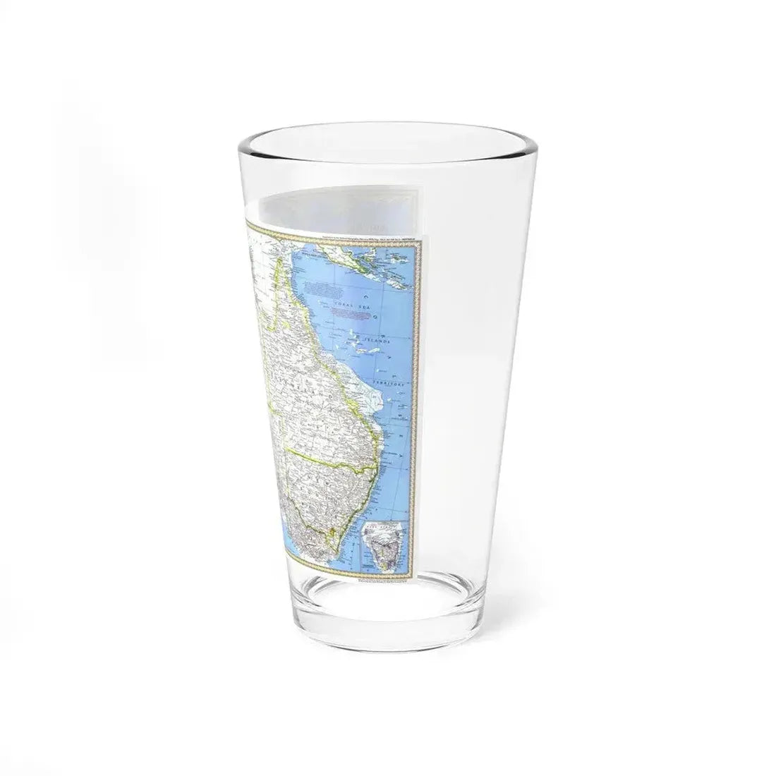 Australia (1979) (Map) Pint Glass 16oz - Go Mug Yourself