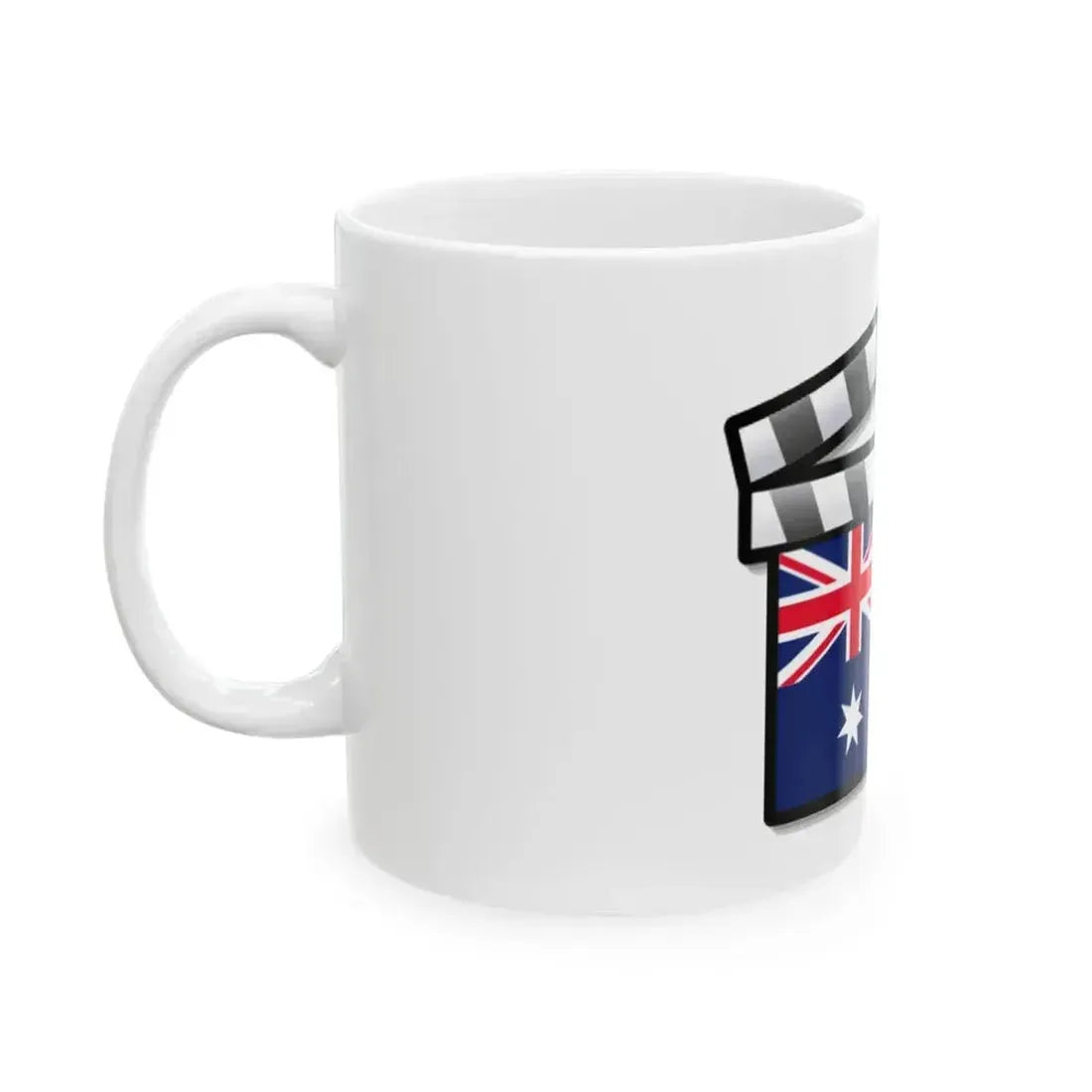 Australia film clapperboard (Australia) White Coffee Mug - Go Mug Yourself