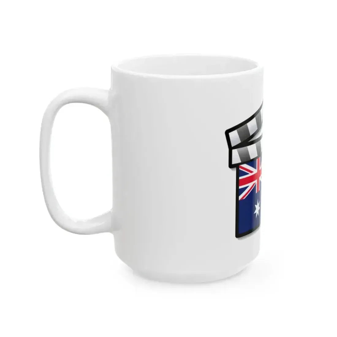 Australia film clapperboard (Australia) White Coffee Mug - Go Mug Yourself
