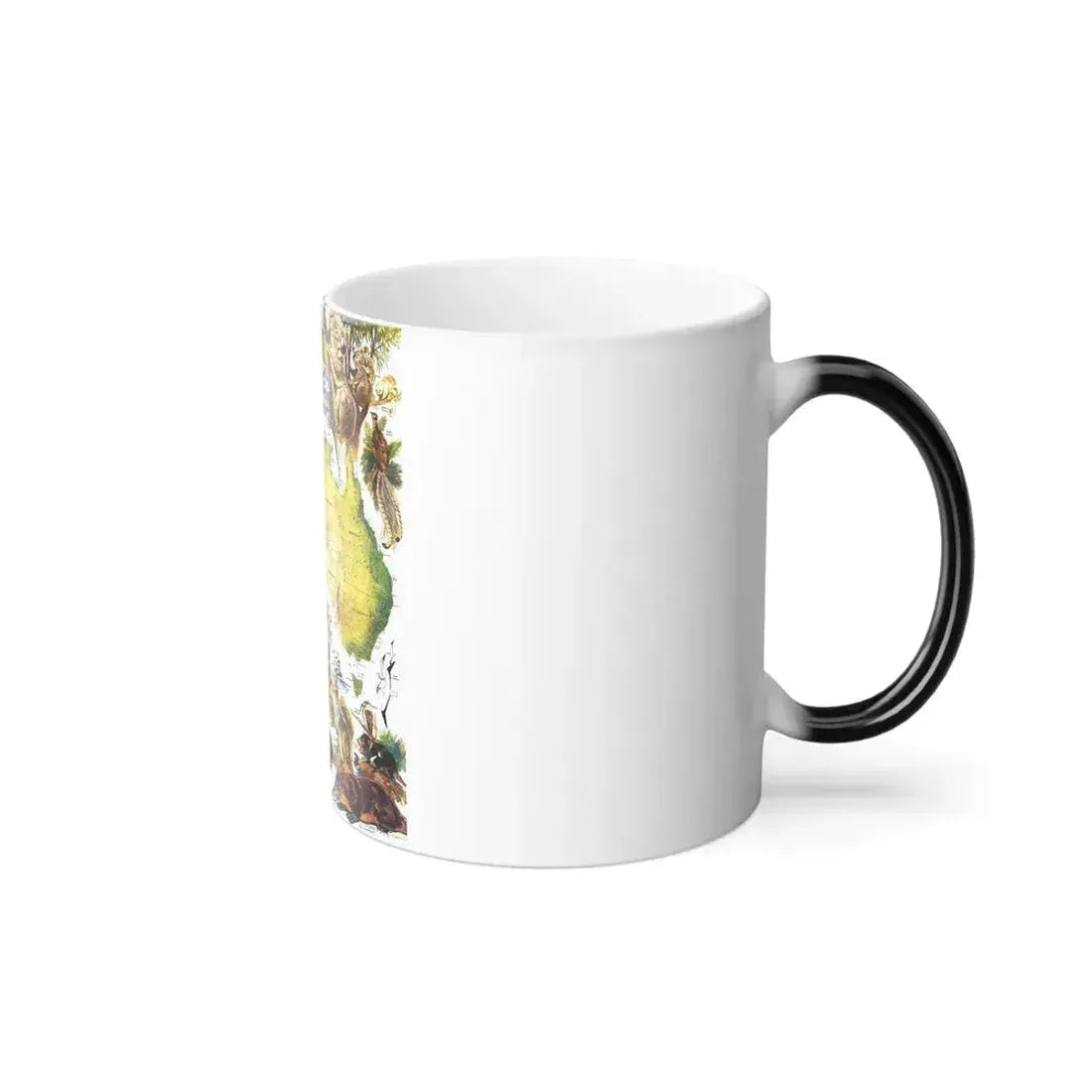 Australia- Land of Living Fossils (1979) (Map) Color Changing Mug 11oz - Go Mug Yourself