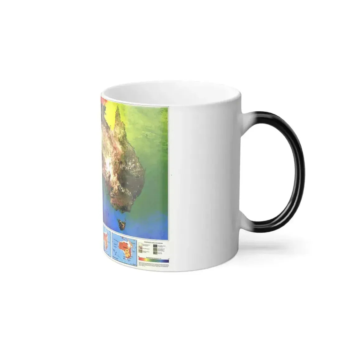 Australia's Continental Odyssey (1988) (Map) Color Changing Mug 11oz - Go Mug Yourself