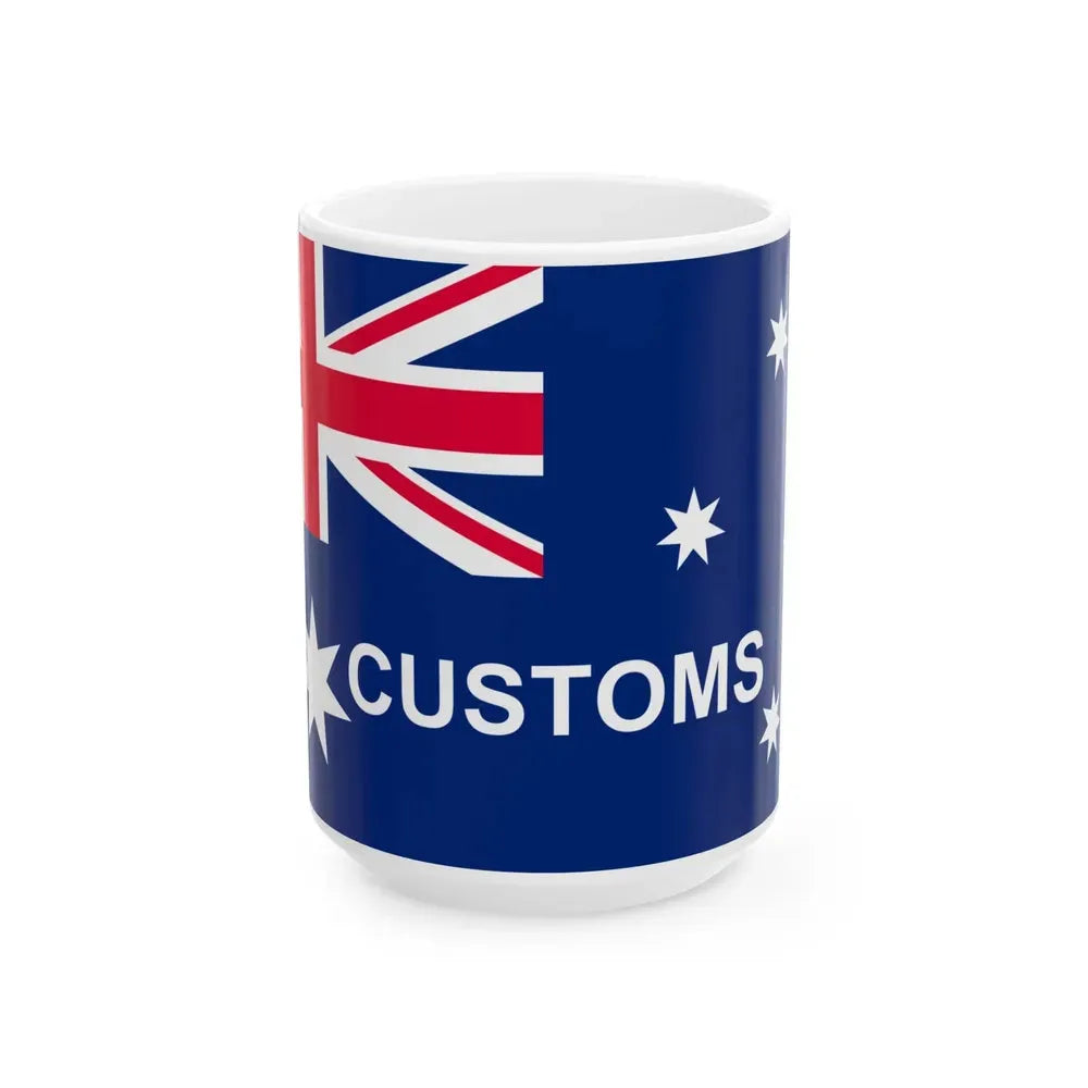 Australian Customs Flag 1988-2015 (Australia) White Coffee Mug 15oz - Go Mug Yourself