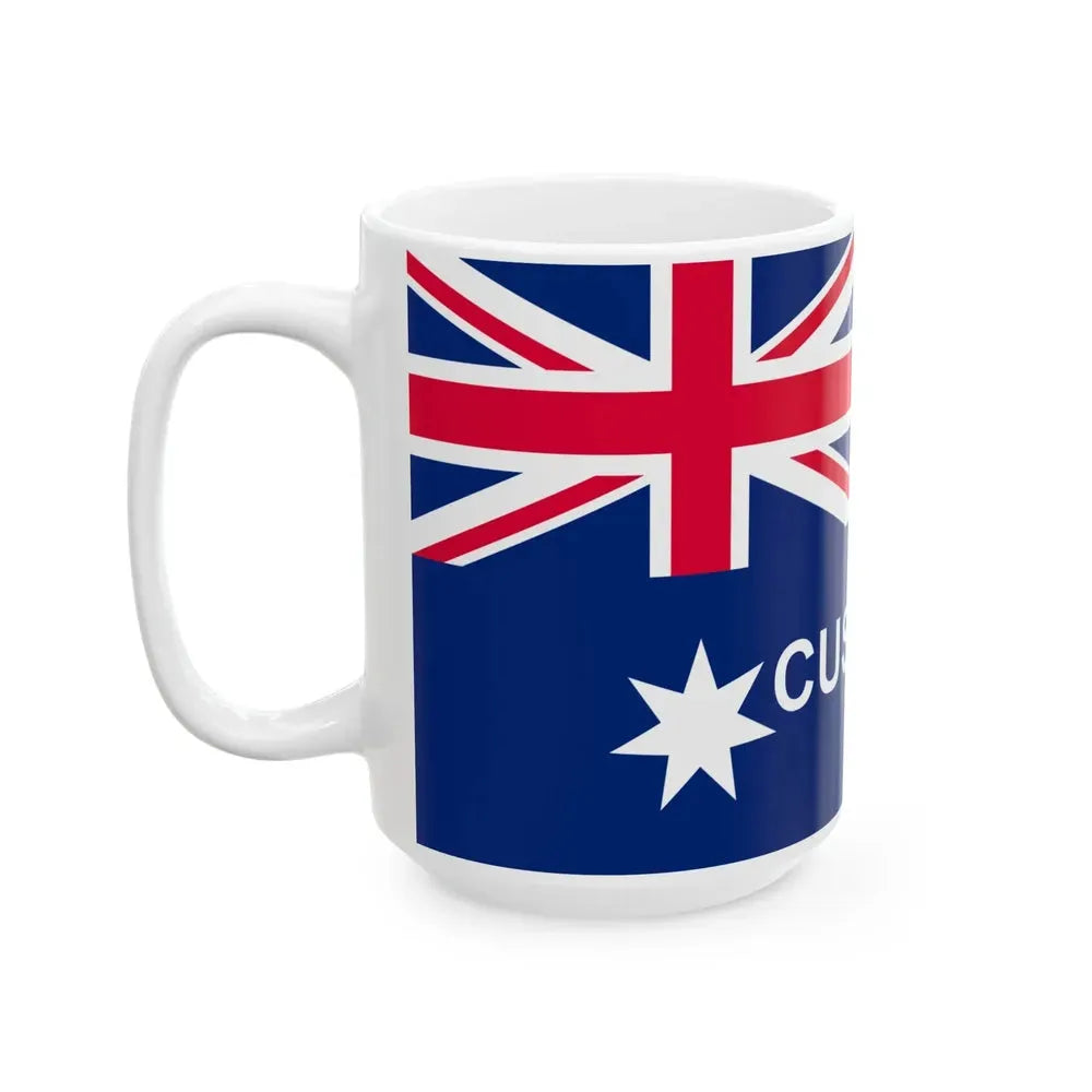 Australian Customs Flag 1988-2015 (Australia) White Coffee Mug - Go Mug Yourself