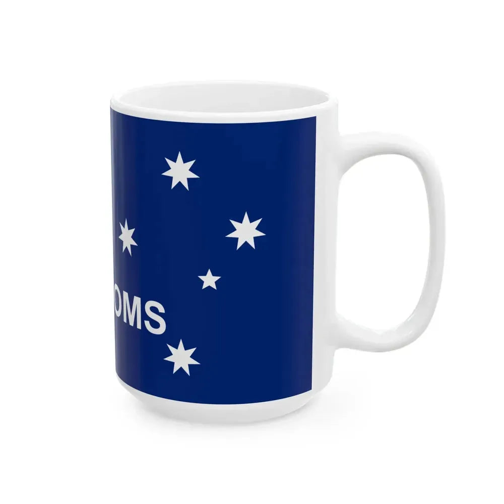 Australian Customs Flag 1988-2015 (Australia) White Coffee Mug - Go Mug Yourself