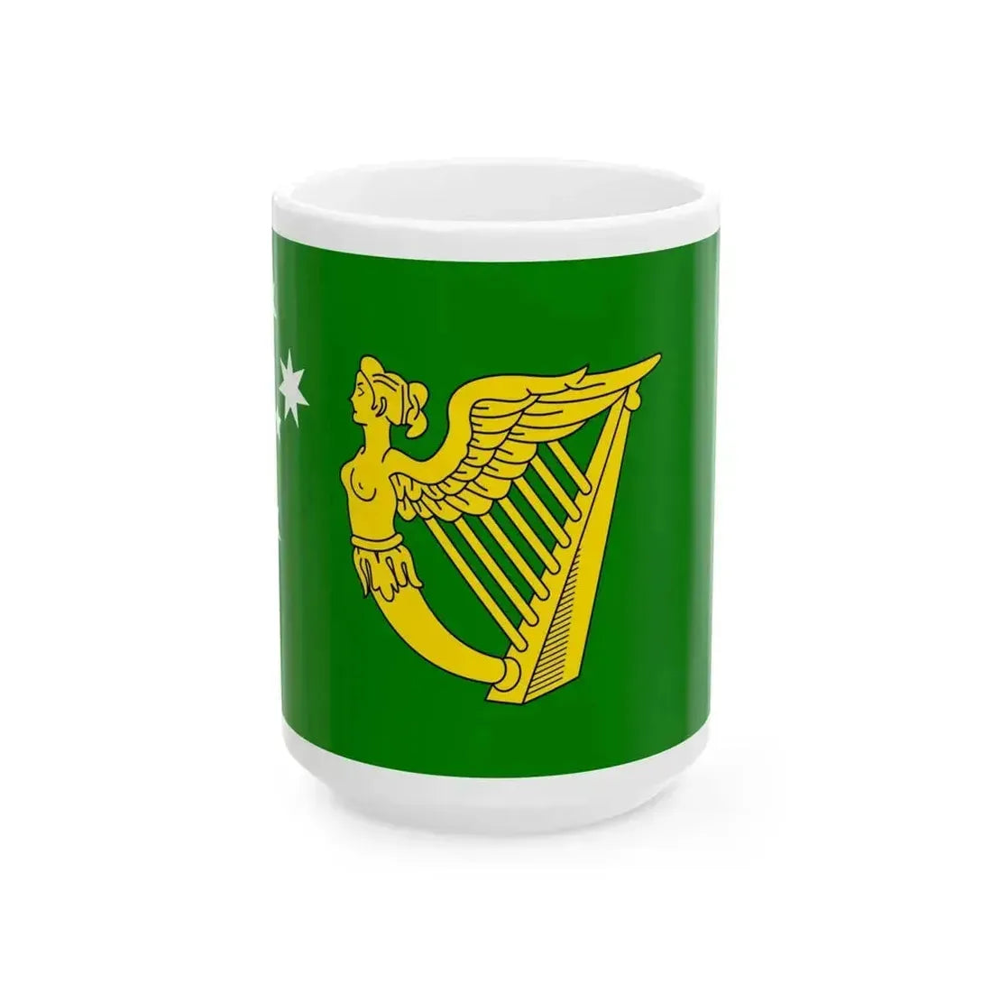 Australian Irish-heritage flag (Australia) White Coffee Mug 15oz - Go Mug Yourself