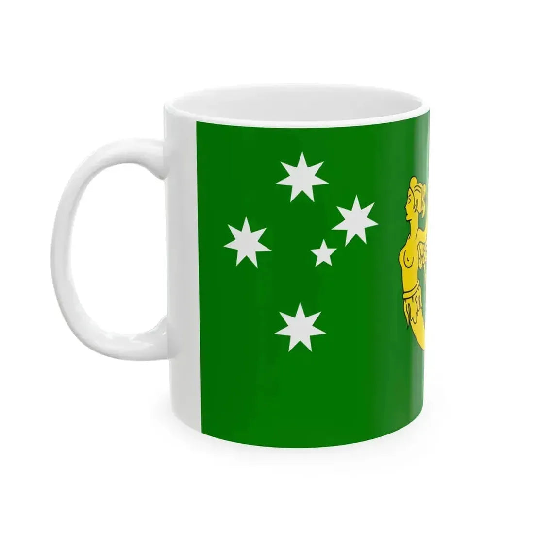 Australian Irish-heritage flag (Australia) White Coffee Mug - Go Mug Yourself