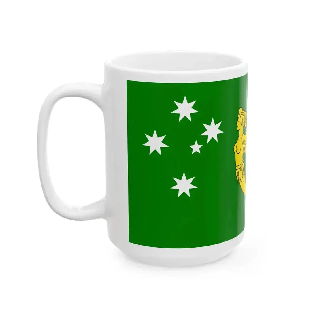Australian Irish-heritage flag (Australia) White Coffee Mug - Go Mug Yourself