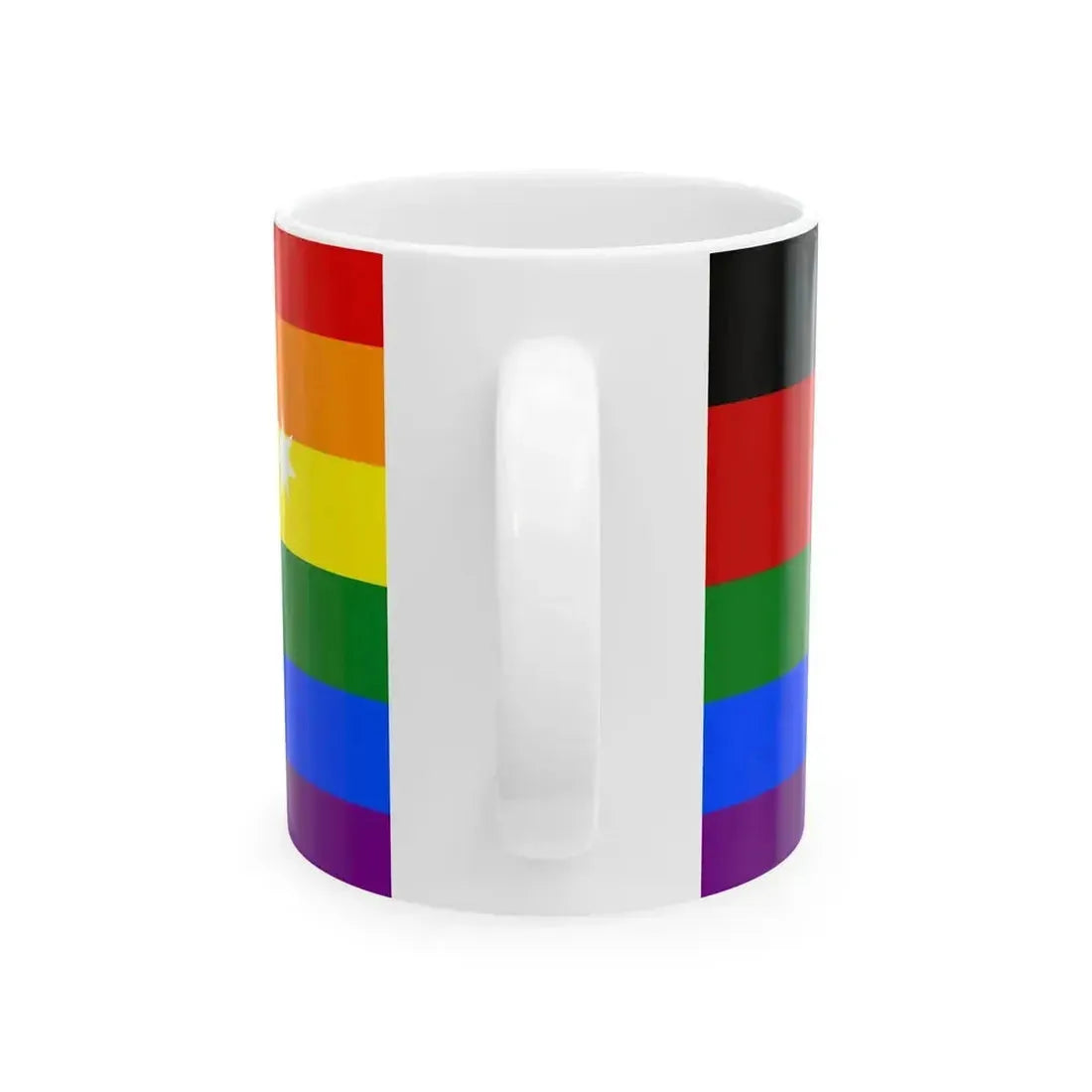 Australian LGBT Flag with Aboriginal Flag (Australia) White Coffee Mug - Go Mug Yourself