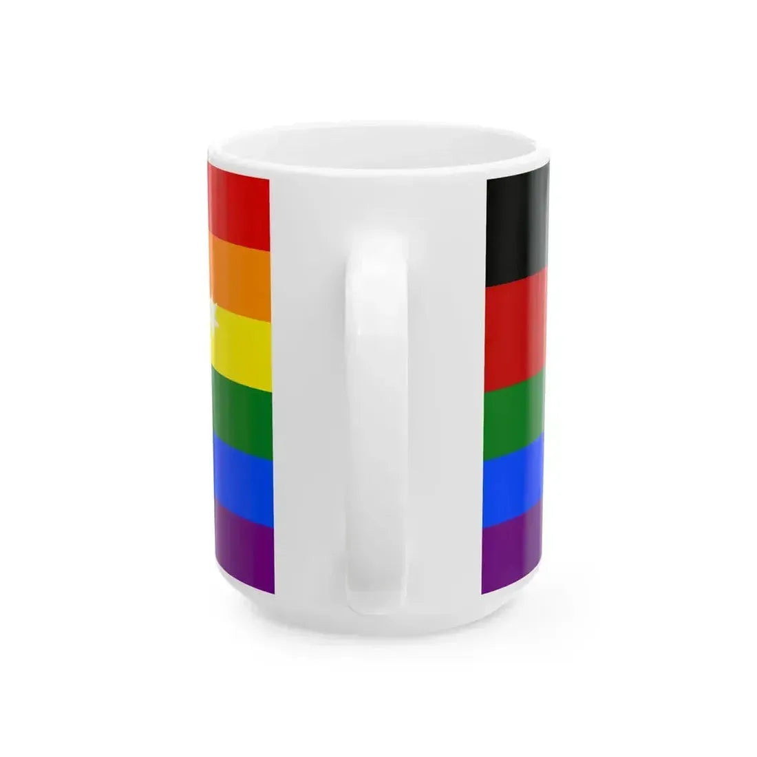 Australian LGBT Flag with Aboriginal Flag (Australia) White Coffee Mug - Go Mug Yourself