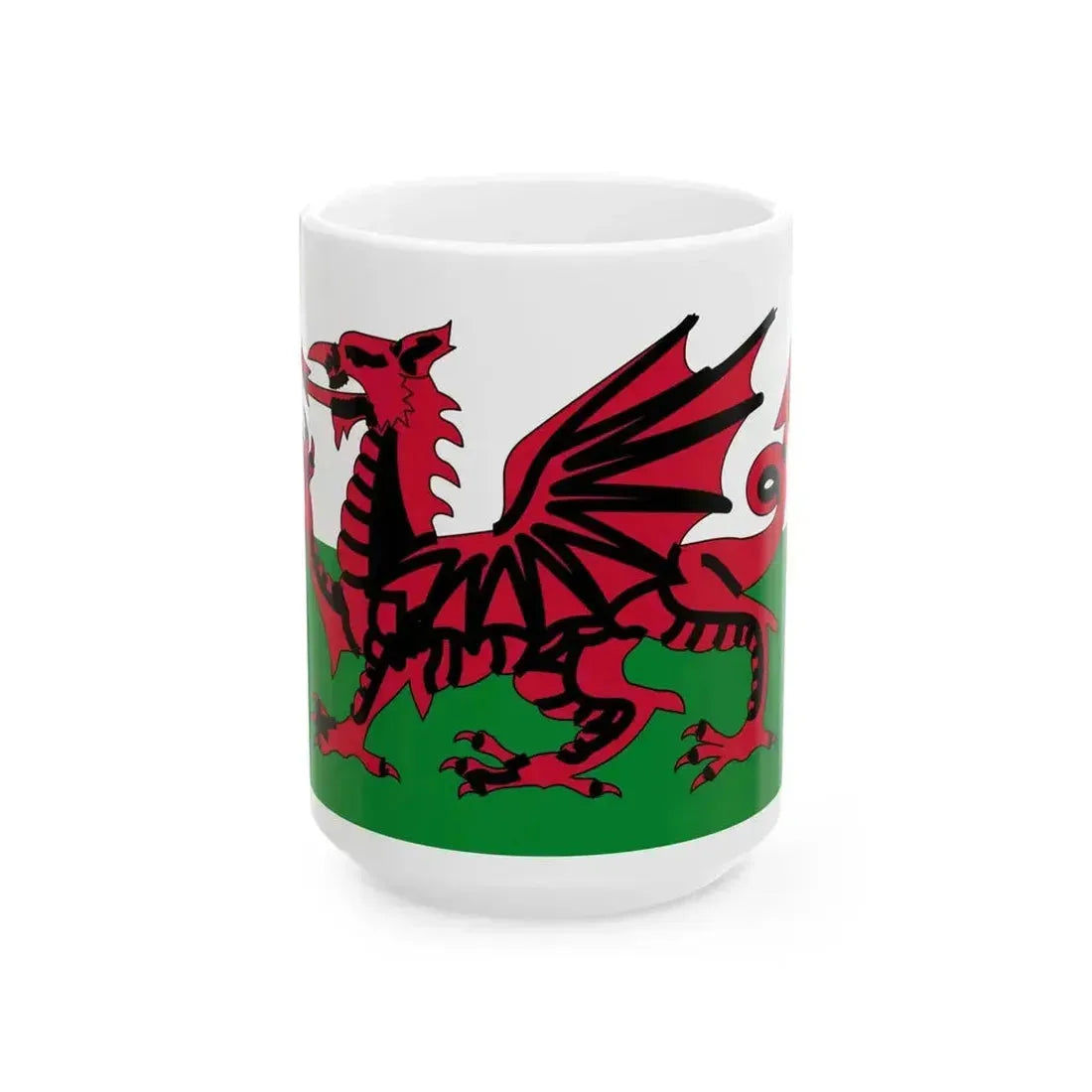 Australian Welsh-heritage flag (Australia) White Coffee Mug 15oz - Go Mug Yourself