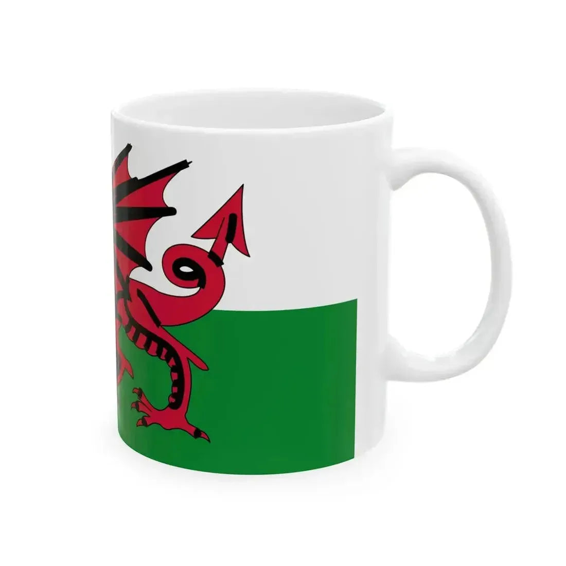 Australian Welsh-heritage flag (Australia) White Coffee Mug - Go Mug Yourself
