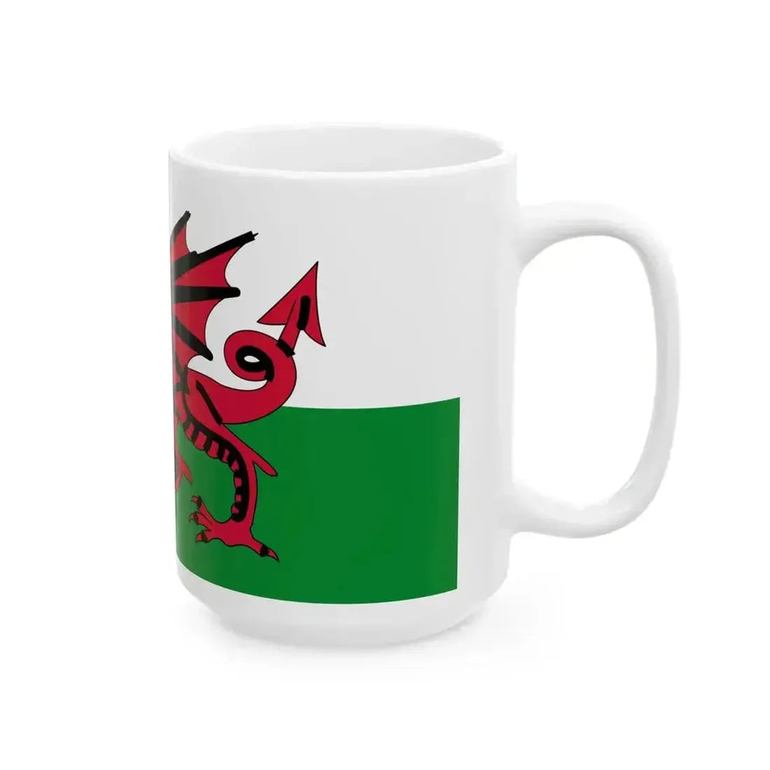 Australian Welsh-heritage flag (Australia) White Coffee Mug - Go Mug Yourself
