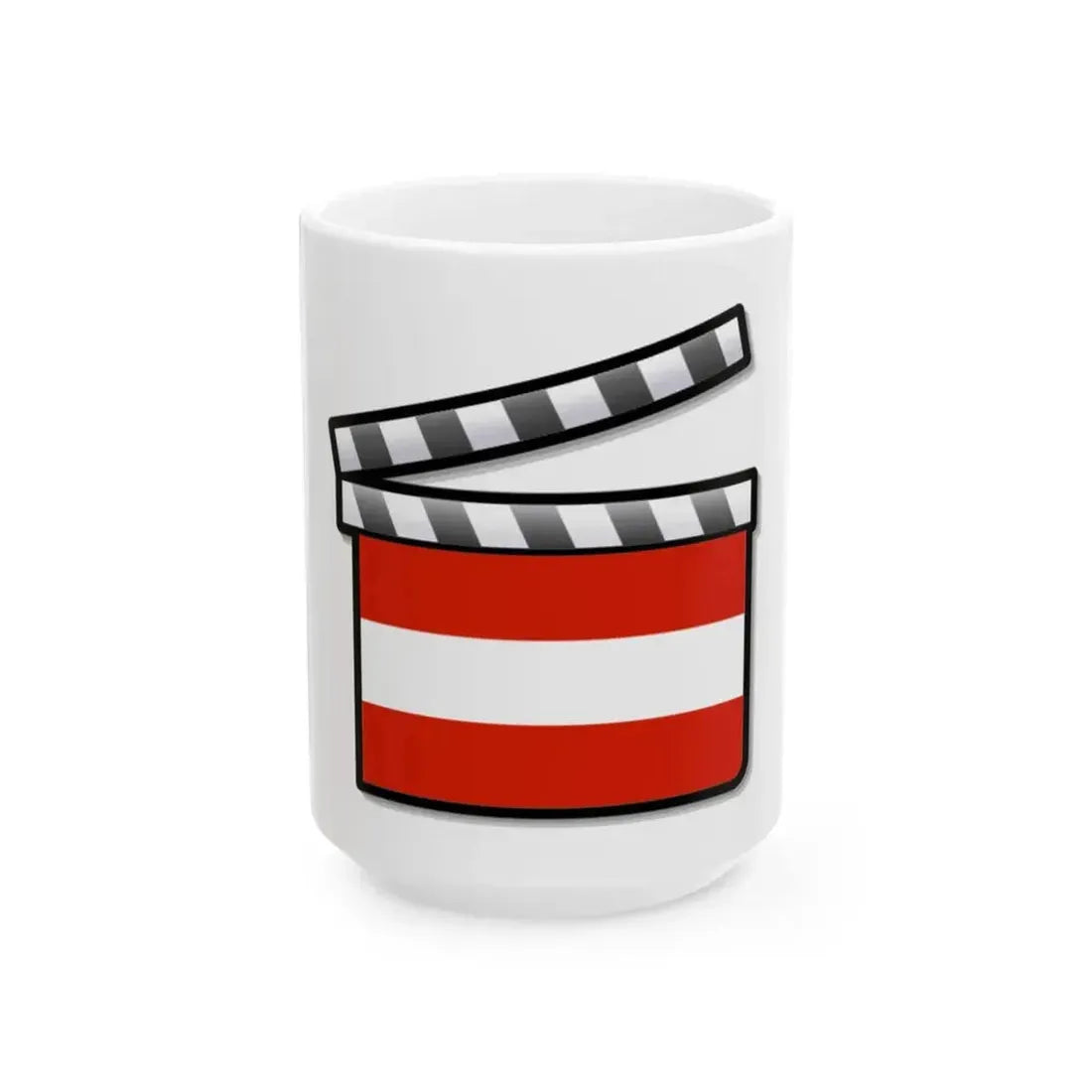 Austria film clapperboard (Austria) White Coffee Mug 15oz - Go Mug Yourself