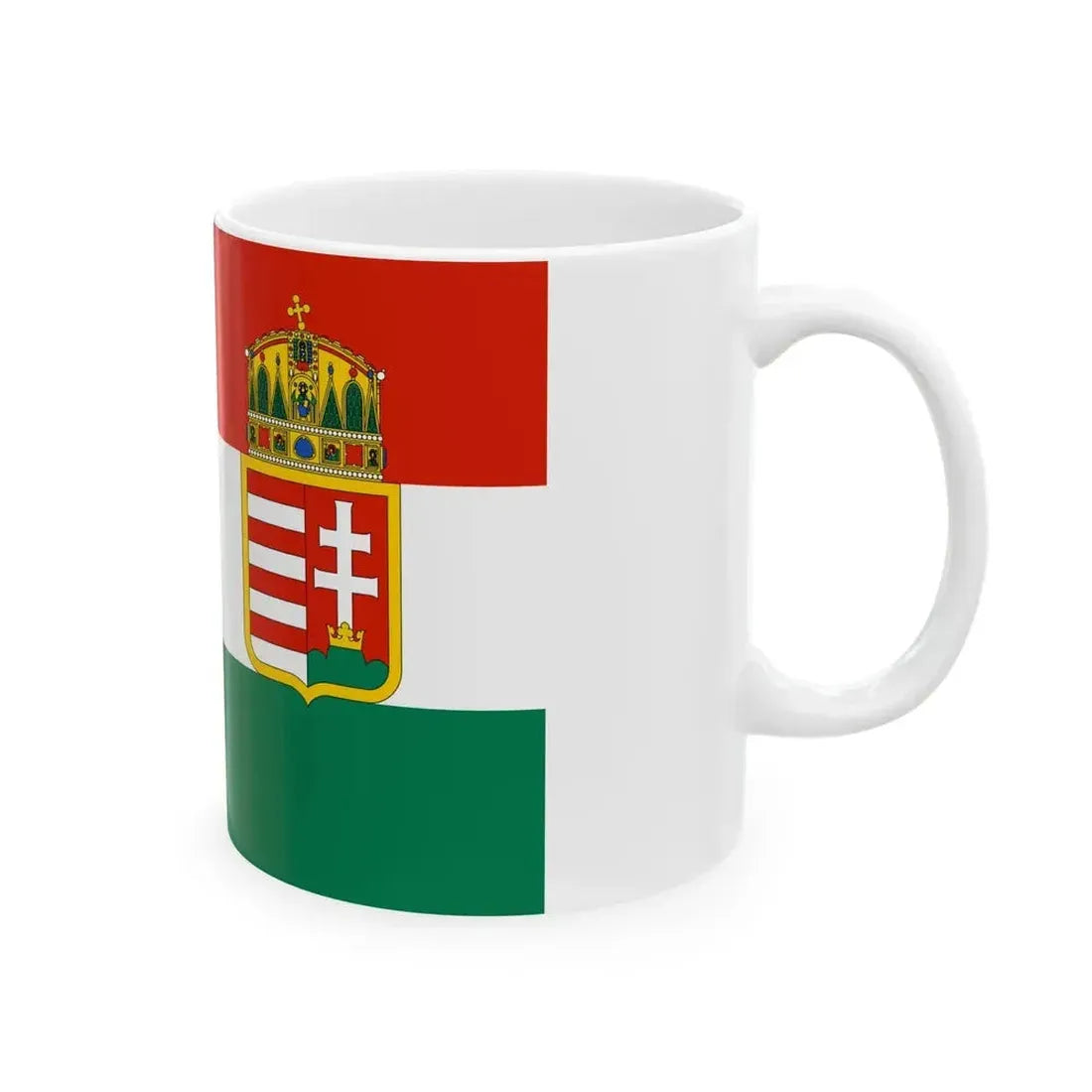 Austria-Hungary civil ensign artistic (Austria) White Coffee Mug - Go Mug Yourself