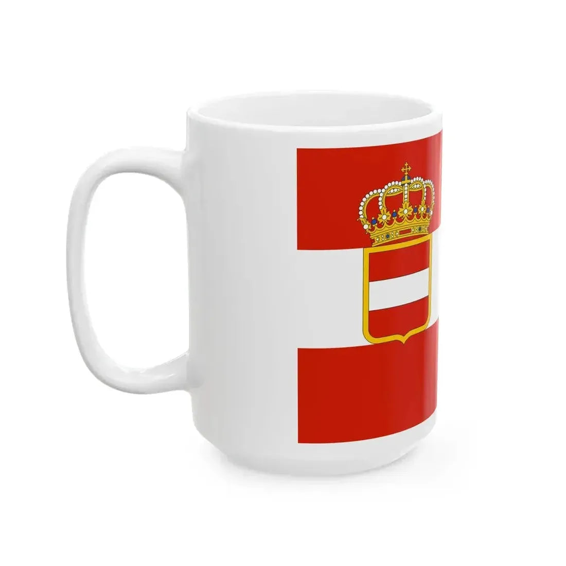 Austria-Hungary civil ensign artistic (Austria) White Coffee Mug - Go Mug Yourself