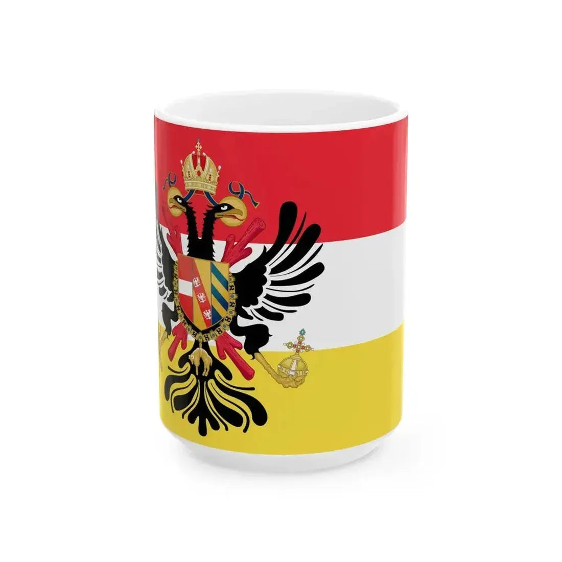 Austrian Low Countries Flag (Belgium) White Coffee Mug 15oz - Go Mug Yourself