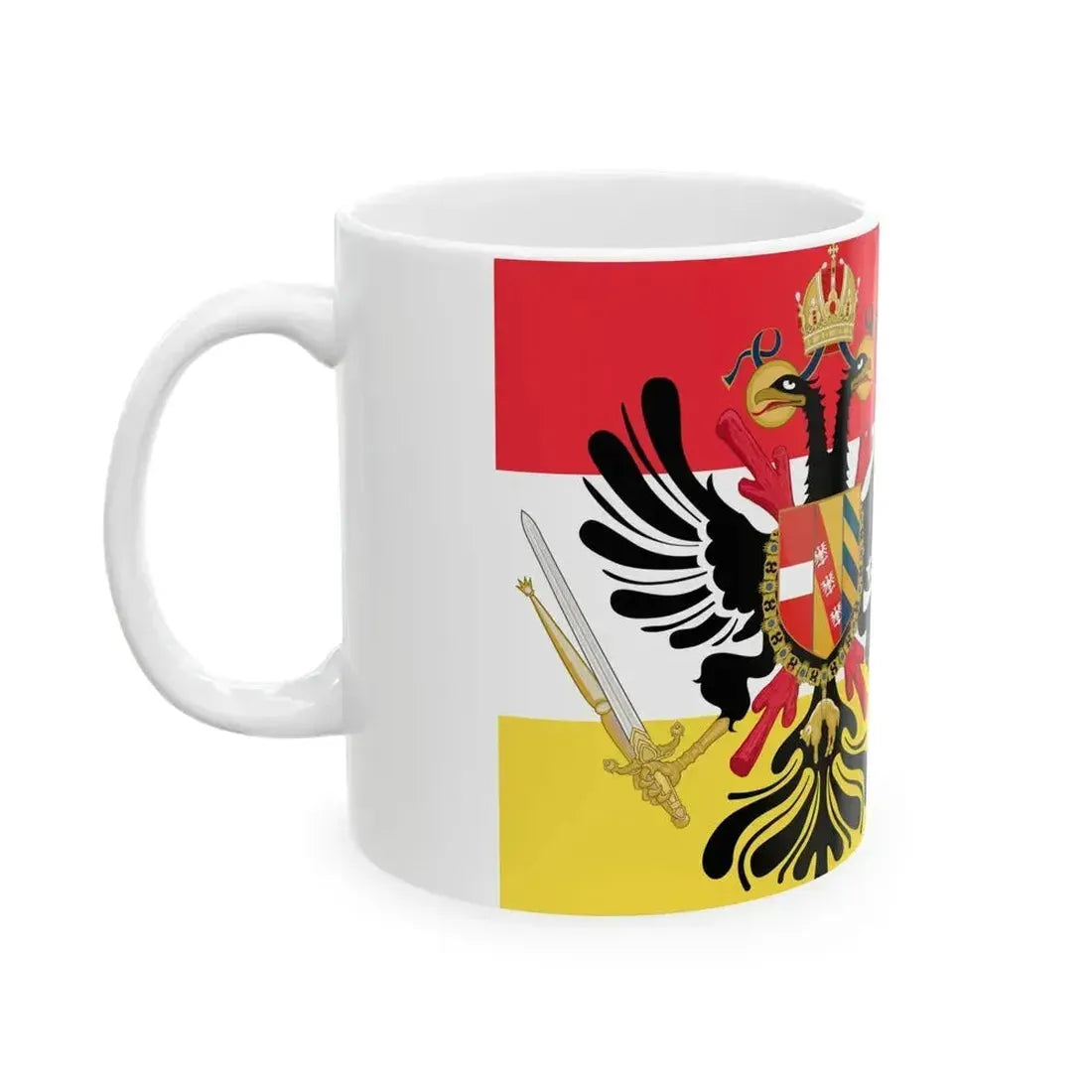 Austrian Low Countries Flag (Belgium) White Coffee Mug - Go Mug Yourself
