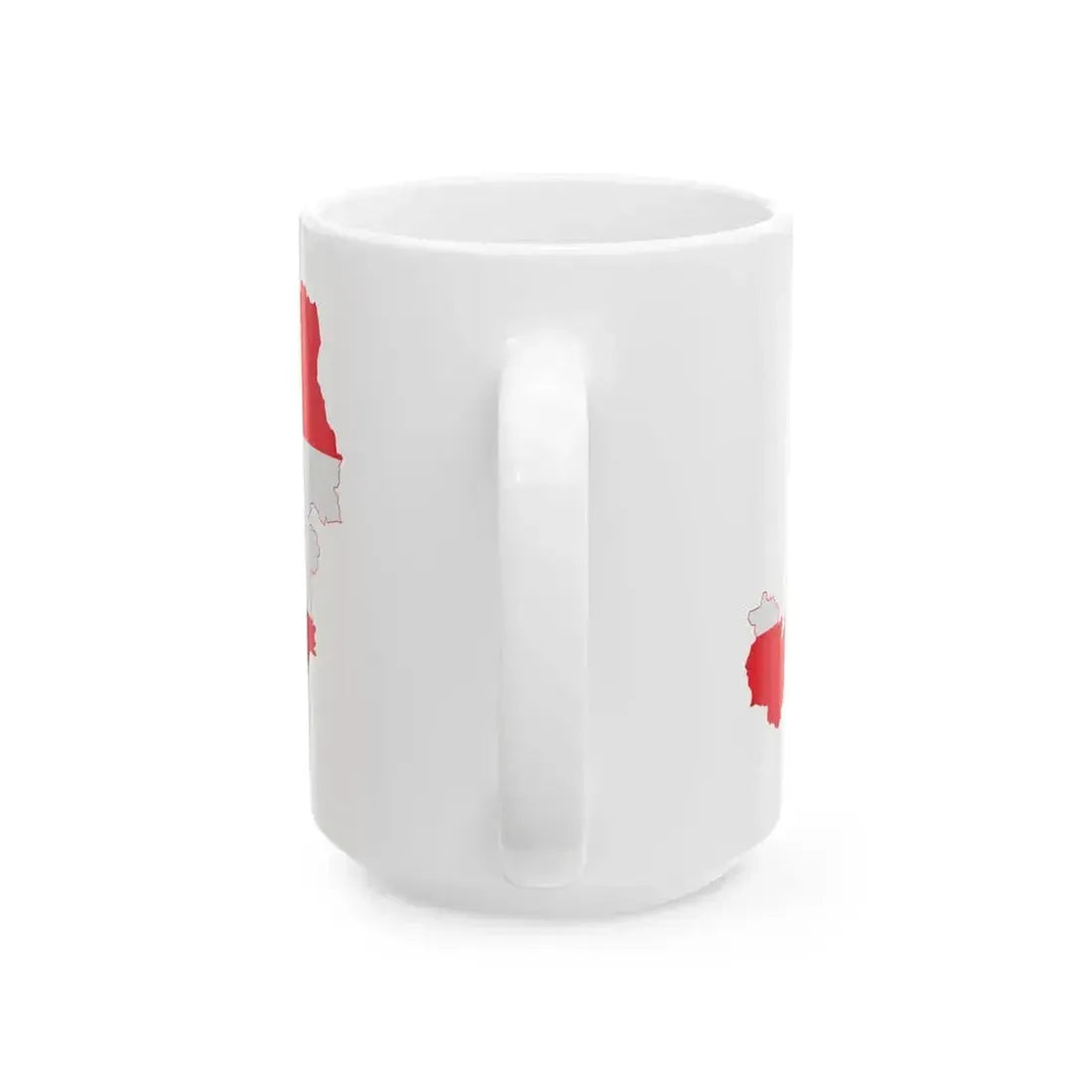 Austrian map with flag colors (Austria) White Coffee Mug - Go Mug Yourself