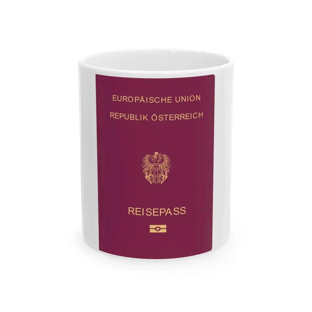 Austrian Passport - White Coffee Mug 11oz - Go Mug Yourself