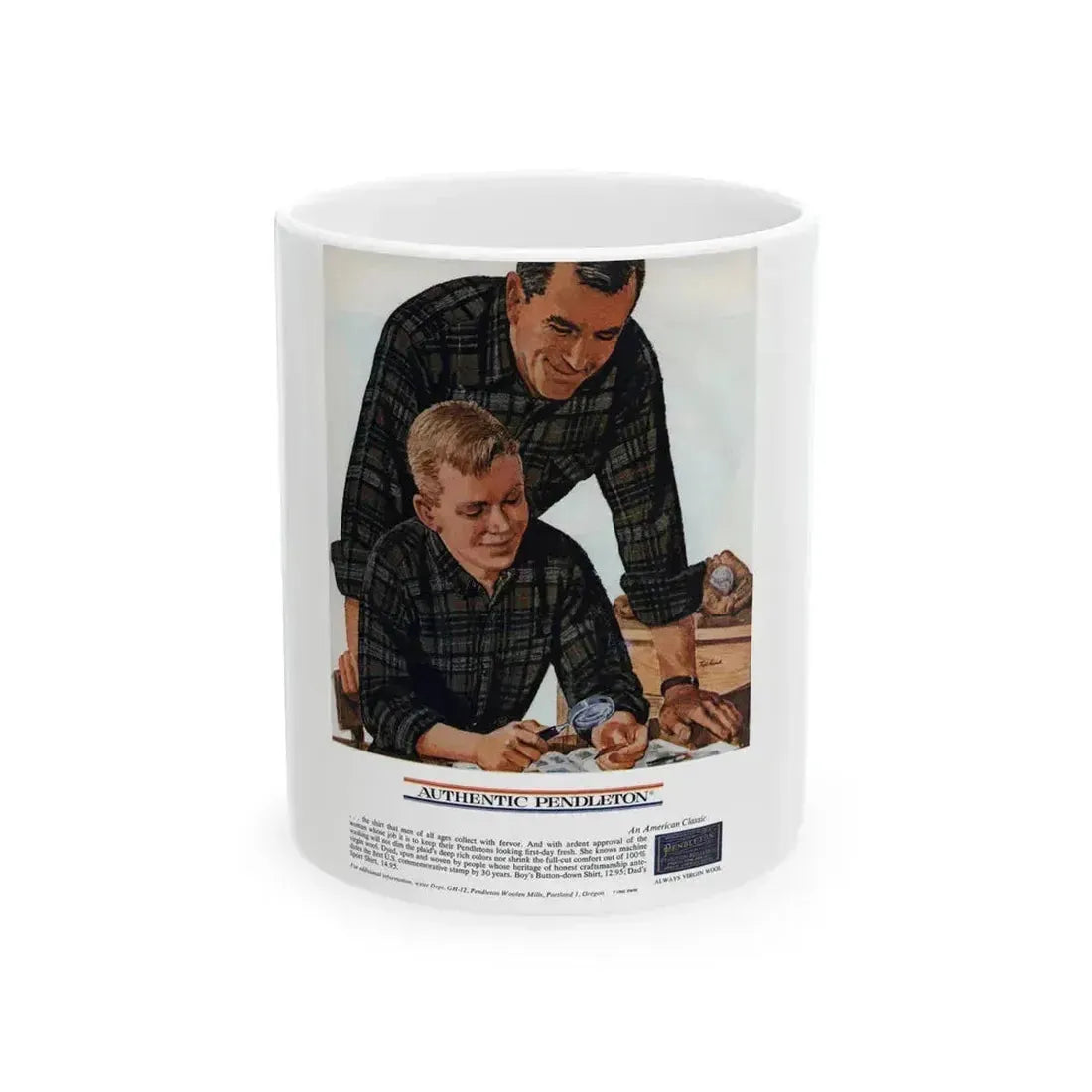 Authentic Pendleton, Good Housekeeping, October 1962 - White Coffee Mug 11oz - Go Mug Yourself