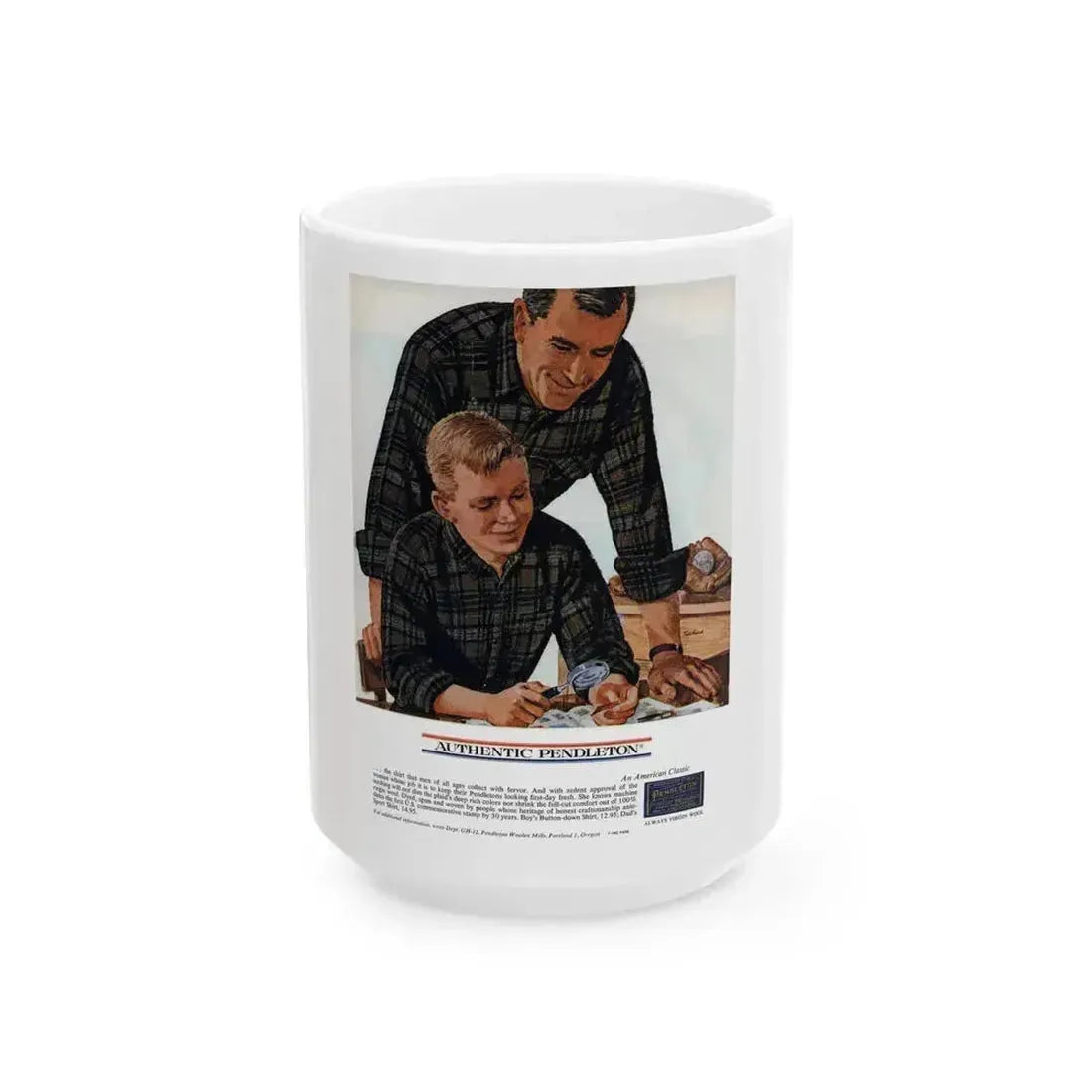 Authentic Pendleton, Good Housekeeping, October 1962 - White Coffee Mug 15oz - Go Mug Yourself
