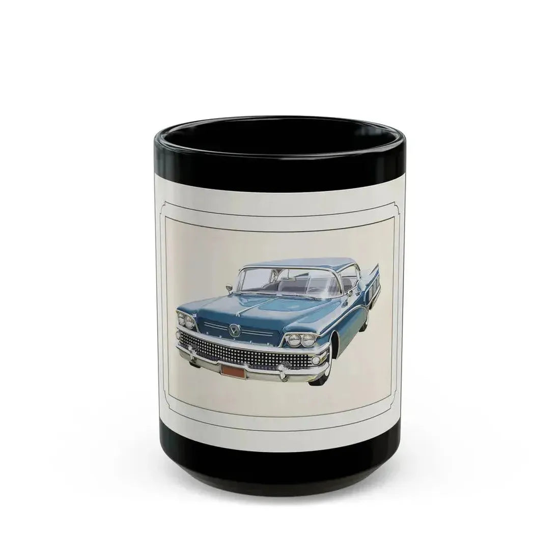Automobile illustration 1 - Black Coffee Mug 15oz - Go Mug Yourself