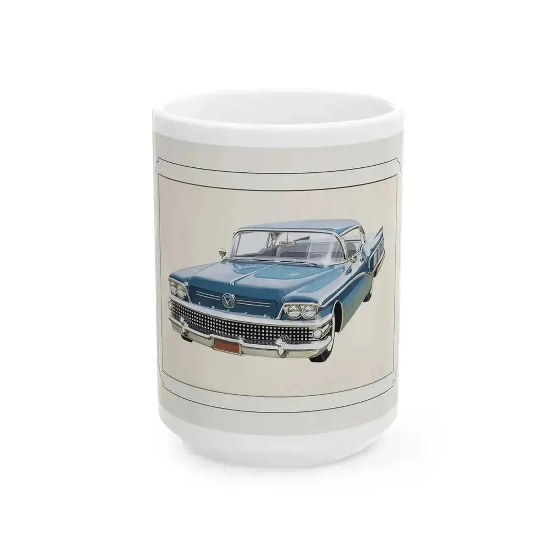Automobile illustration 1 - White Coffee Mug 15oz - Go Mug Yourself