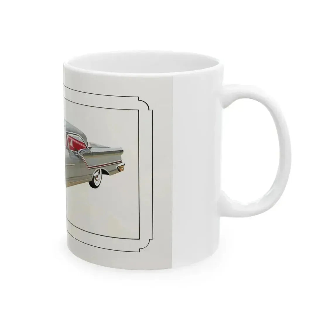 Automobile illustration 2 - White Coffee Mug - Go Mug Yourself