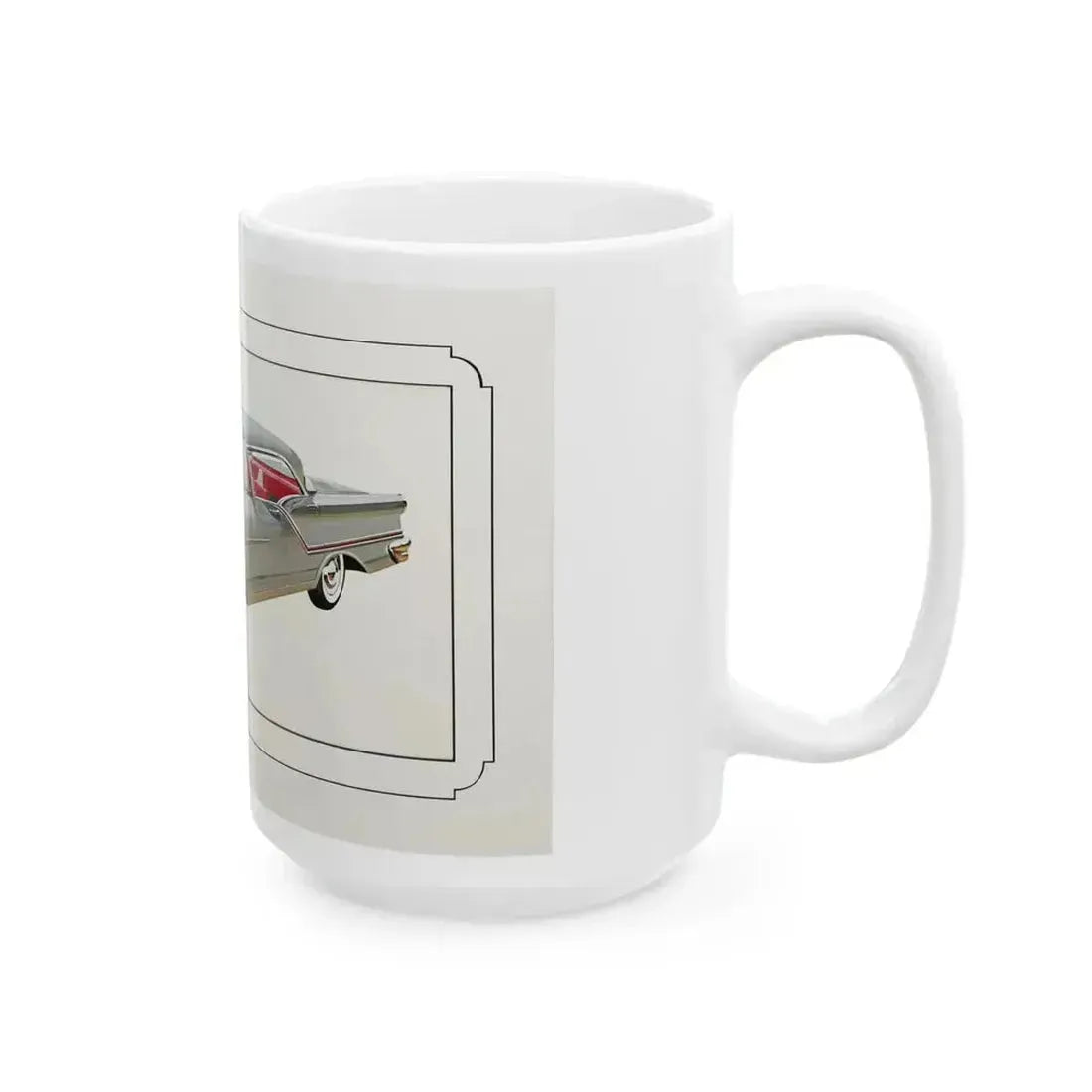 Automobile illustration 2 - White Coffee Mug - Go Mug Yourself