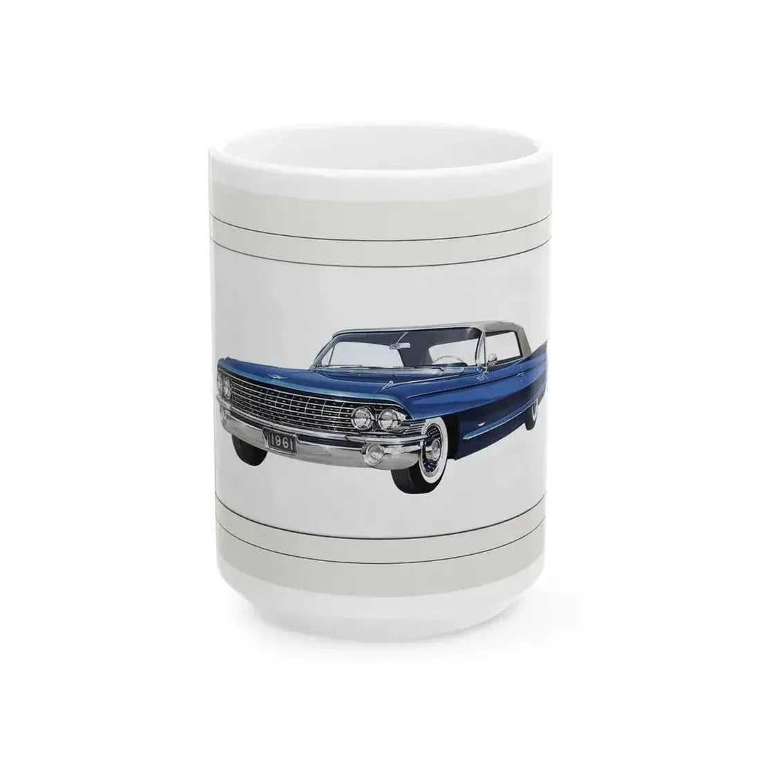 Automobile illustration 3 - White Coffee Mug 15oz - Go Mug Yourself