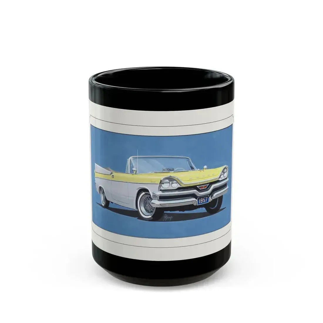 Automobile illustration 4 - Black Coffee Mug 15oz - Go Mug Yourself