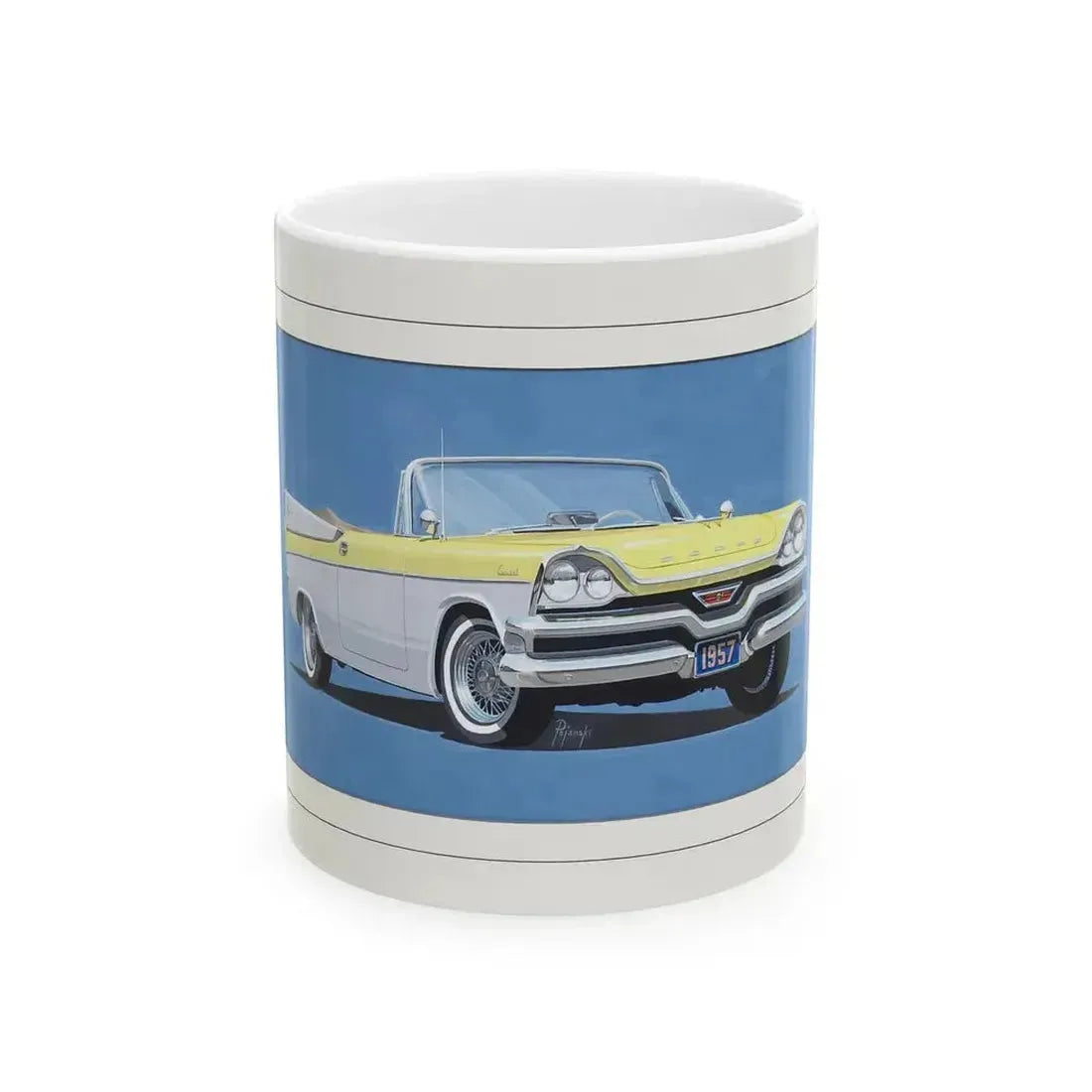 Automobile illustration 4 - White Coffee Mug 11oz - Go Mug Yourself