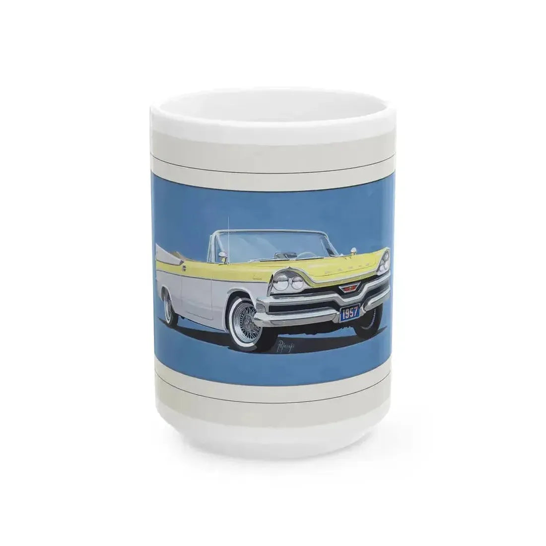 Automobile illustration 4 - White Coffee Mug 15oz - Go Mug Yourself