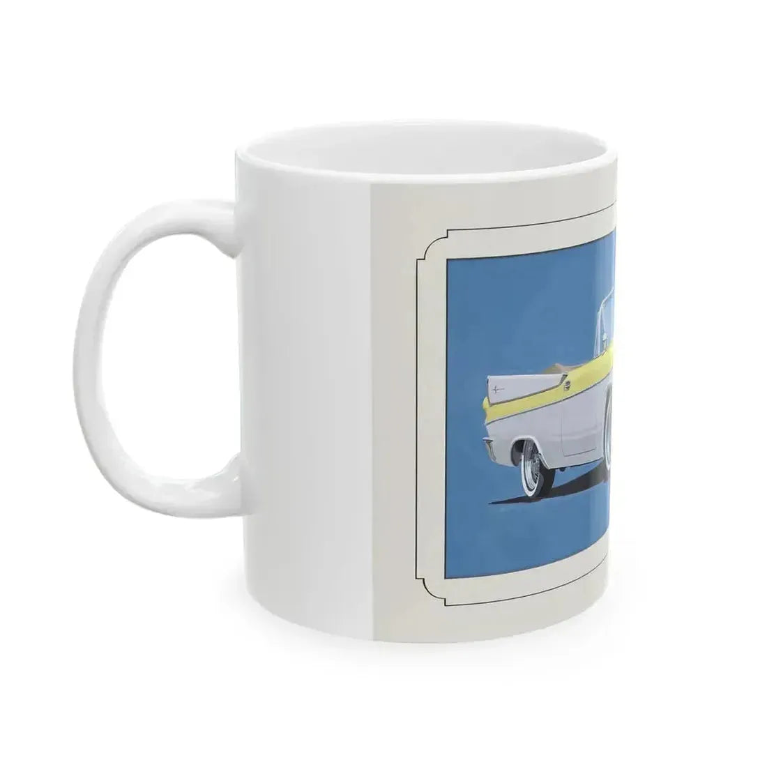 Automobile illustration 4 - White Coffee Mug - Go Mug Yourself
