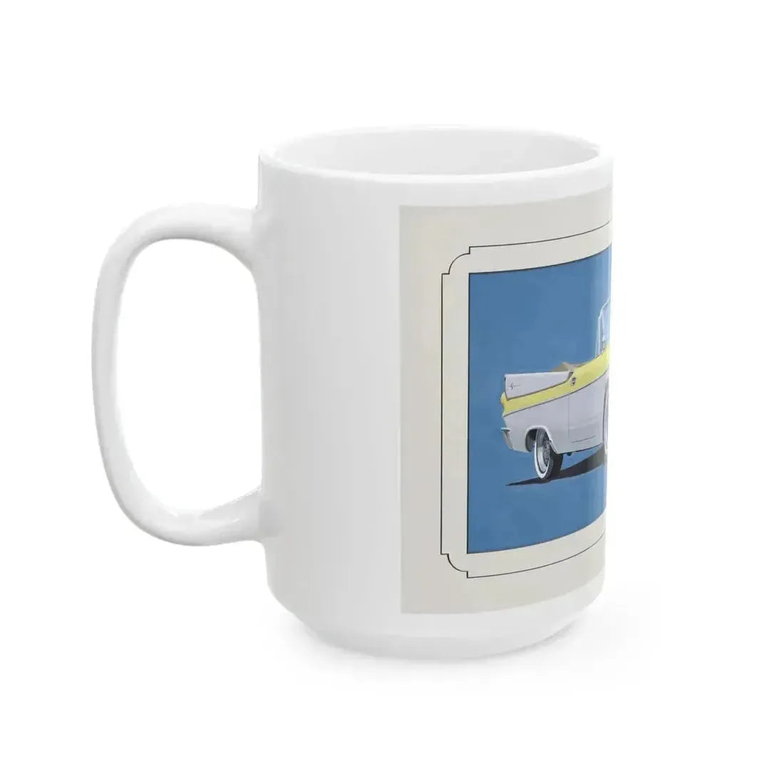 Automobile illustration 4 - White Coffee Mug - Go Mug Yourself
