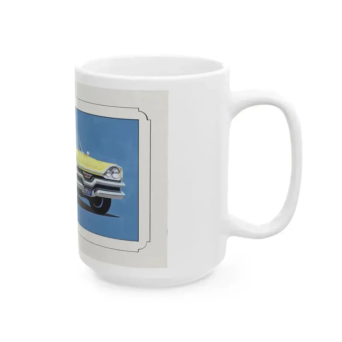 Automobile illustration 4 - White Coffee Mug - Go Mug Yourself