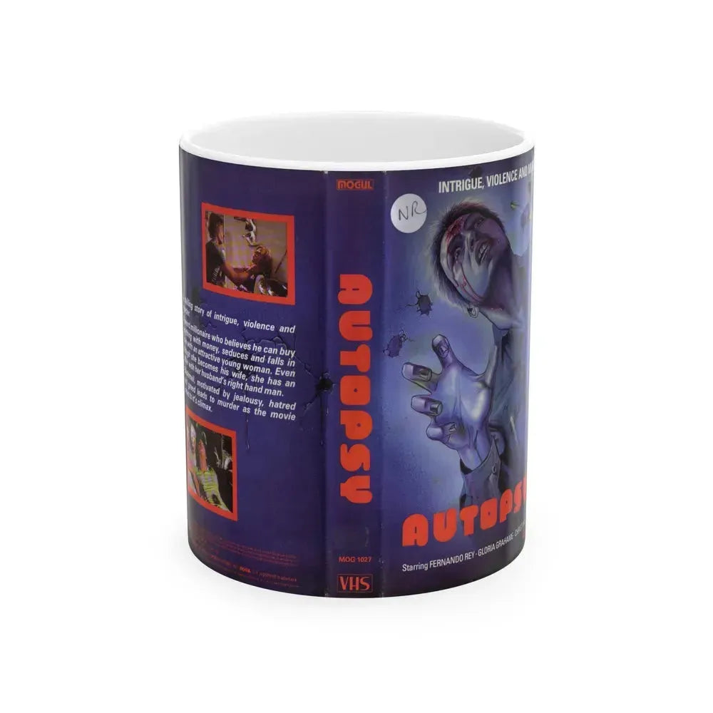 AUTOPSY HORROR (VHS COVER) - White Coffee Mug 11oz - Go Mug Yourself
