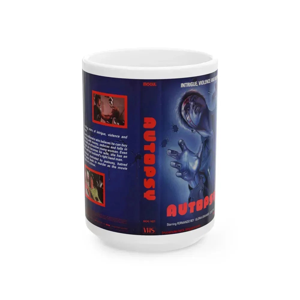 AUTOPSY MOGUL (VHS COVER) - White Coffee Mug 15oz - Go Mug Yourself
