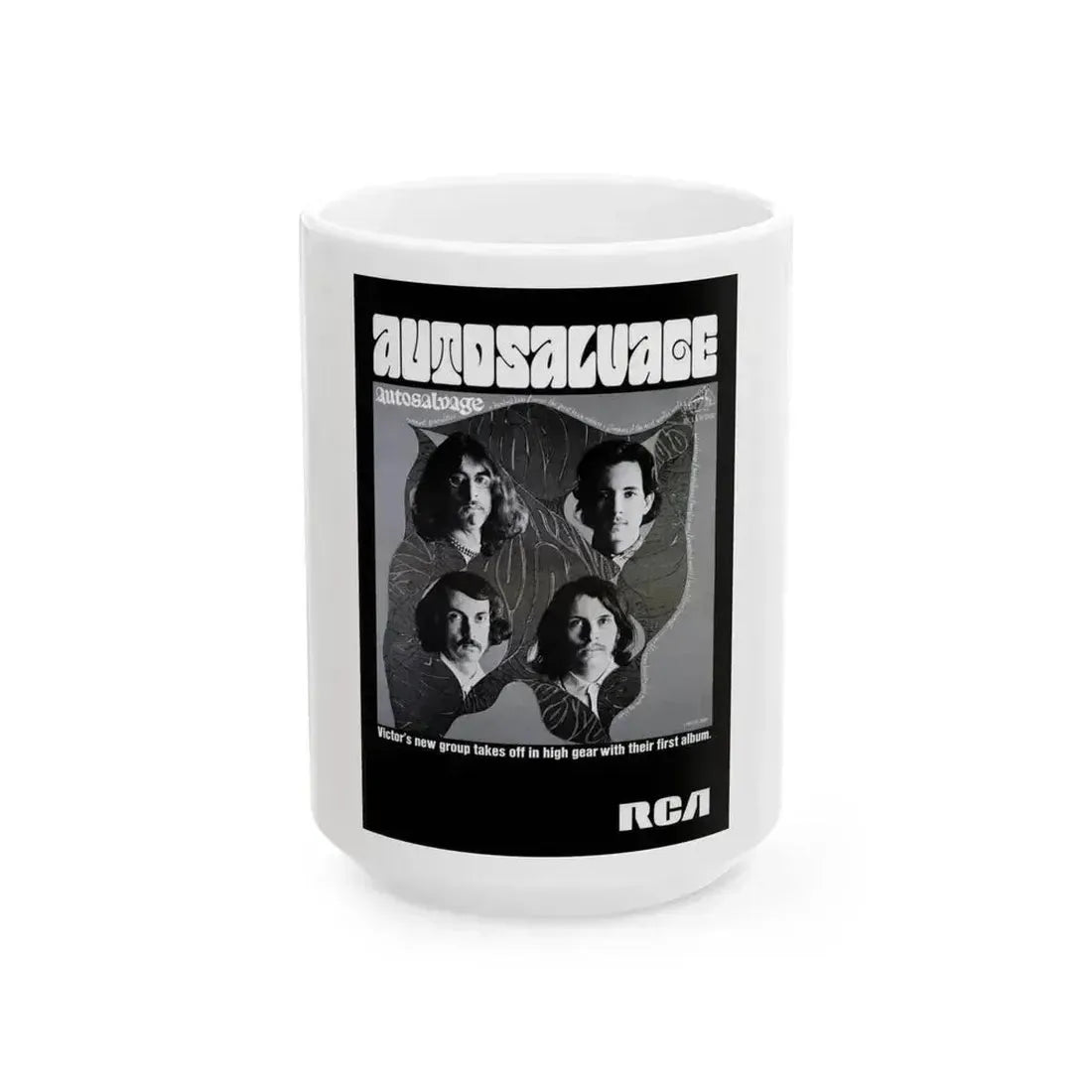 Autosalvage 1968 (Music Poster) White Coffee Mug 15oz - Go Mug Yourself