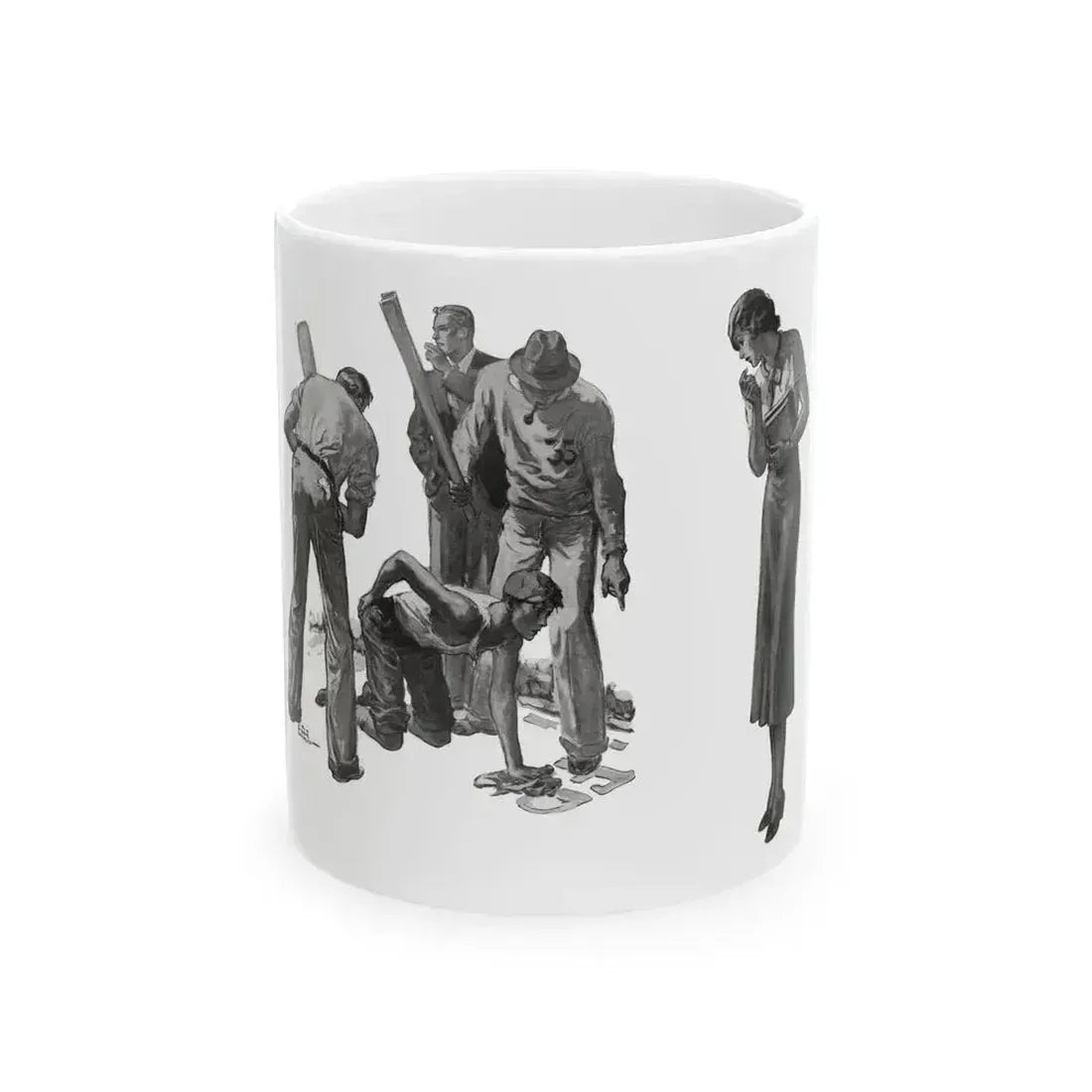 Autumn Idyl (2), Cosmopolitan, November 1934 - White Coffee Mug 11oz - Go Mug Yourself