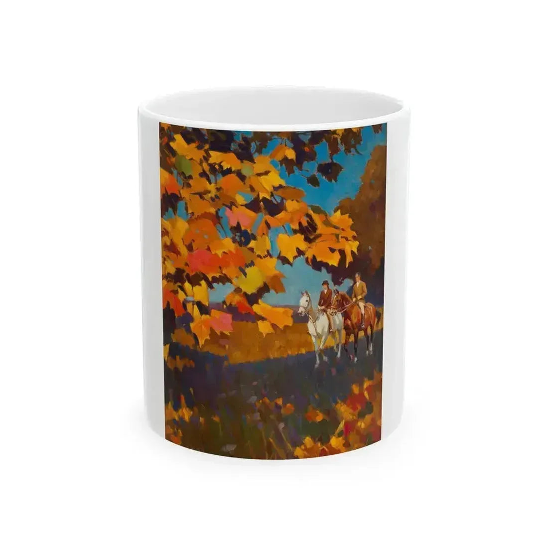 Autumn Ride - White Coffee Mug 11oz - Go Mug Yourself