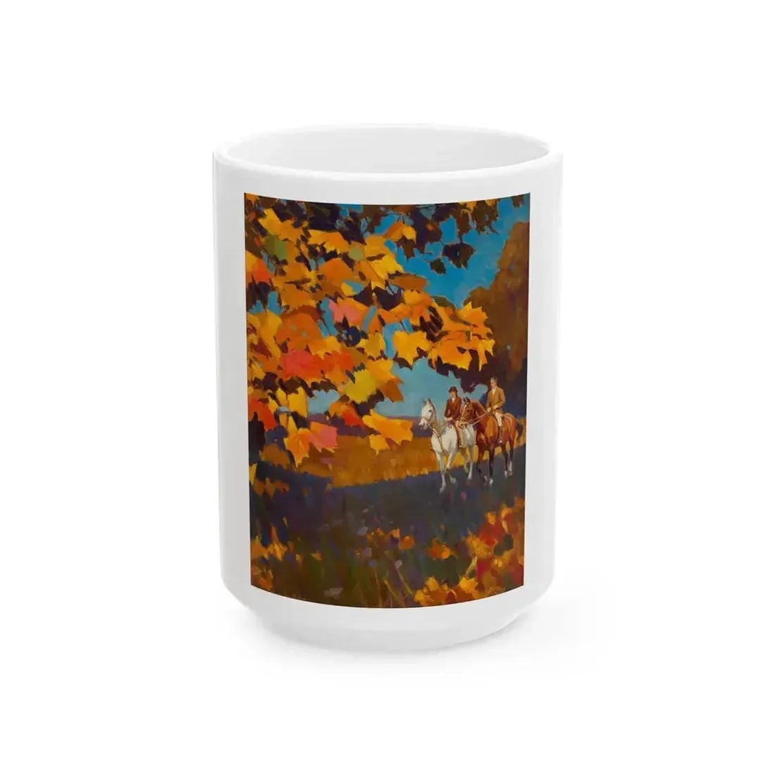 Autumn Ride - White Coffee Mug 15oz - Go Mug Yourself